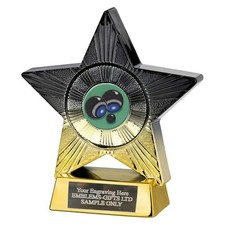 Lawn Bowls and Jack Superstar Award 110mm Trophy (SM1) Engraved Free