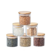 Small Airtight Kitchen Canister: Durable Glass Jar for Spices, Salt, Seasonings
