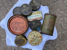 selection of 9 x vintage tin