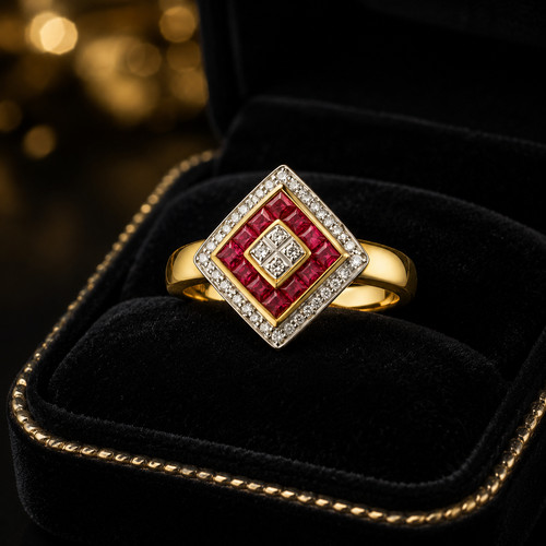 Statement ruby diamond ring - statement,
