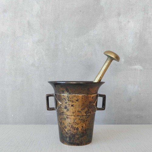 Vintage solid cast brass - a,