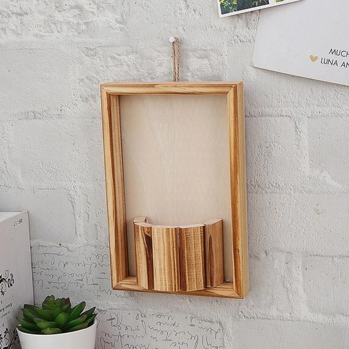 Wooden indoor wall planter - wooden,