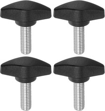 4pcs Tee Wing Knobs Thumb Screws M8 x 20mm Standard Male Thread Plastic T Knobs