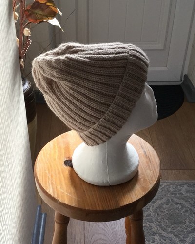 Hand knitted hat - knitted,