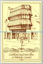 D305885 Guildford Head Post Office Philatelic Counter Head Postmaster 1981 Postc