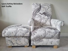 Laura Ashley Fabric Adult Chairs & Footstools Armchairs Accent Nursery Small