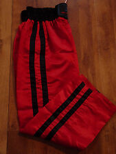 FORCE  RED with BLACK STRIPE  MARTIAL ARTS KICKBOXING TROUSERS  NEW