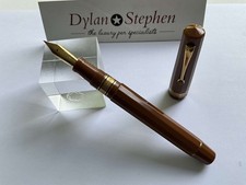 Omas Brown Paragon Prototype fountain pen 18K gold fine flex nib