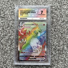 Rainbow Charizard VMAX 074/073 Secret Rare Holo Card Champions Path ACE 7