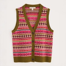 Seasalt Percella Cove Waistcoat Vest Merino Scillia Aran Multi