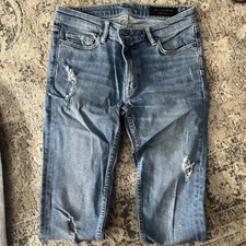 Allsaints Skinny Mast Jeans Light indigo Womens 28 With Ripps/tears