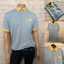 Gabicci Jersey Shirt, Classic Polo Shirt, Medium, Blue/Yellow, BNWOT