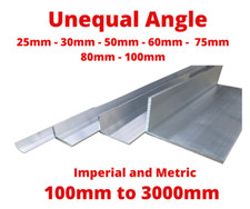 Aluminium Unequal Angles 25mm 30mm 50mm 60mm 75mm 80mm 100mm - Custom Length!