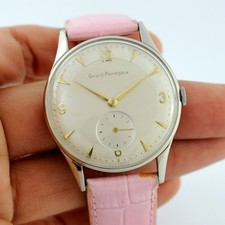 SERVICED GIRARD PERREGAUX EXTRA LARGE 38MM MANUAL WIND STEEL SWISS GENTS WATCH