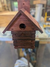 Handcrafted Log Cabin Bird