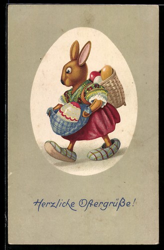 Easter bunny carrying large - easter,