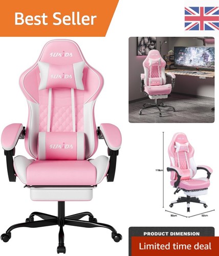 Sleek pink and white ergonomic - white,