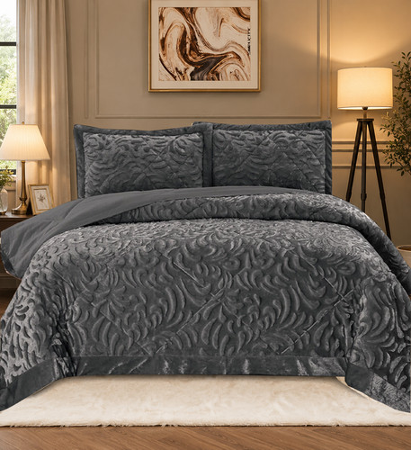 Velvet quilted 3pcs - 3pcs, bedspread
