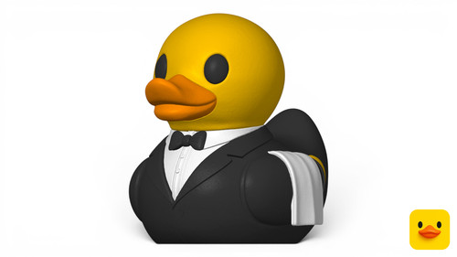 Printed toy duck figure - toy,