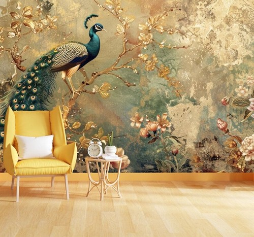 Vintage chinoiserie peacock - chinoiserie,