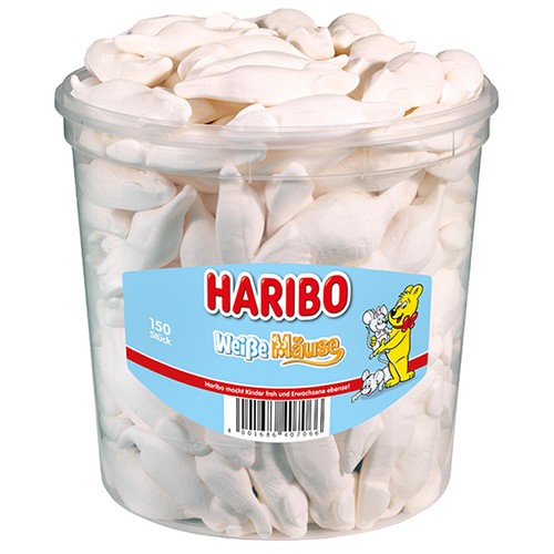 Haribo foam sugar white mice - foam,