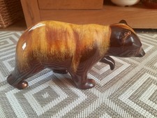 Vintage Blue Mountain Pottery bear figurine- "Harvest Gold" 25cm Long.