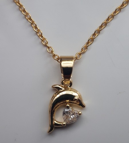 New dolphin pendant necklace - new,