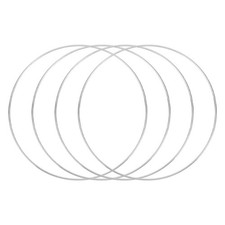 4Pcs Dream Catcher Rings Metal Floral Hoops 12 Inch Macrame Hoops Ring Silver