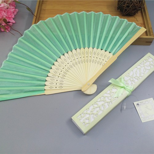 2pcs bamboo frame folding fans - 2pcs,