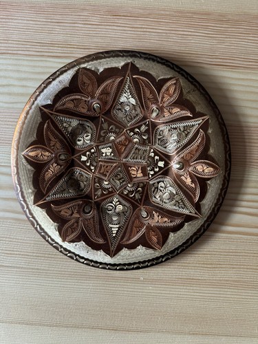 Vintage ornate etched copper - ornate,