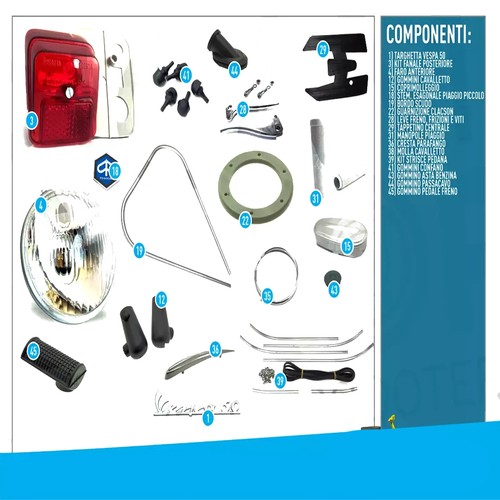 Vespa restoration parts kit - vespa,