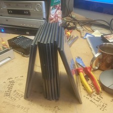 10 only Single Black 7mm Spine Slim CD DVD Blueray Cases Storage Sleeves ref b39