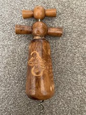 Vintage Wooden Corkscrew