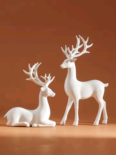 2pcs reindeer figurine set - 2pcs,