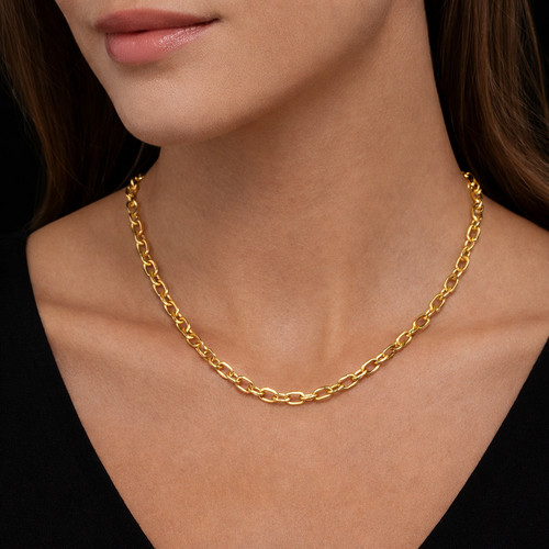 14ct yellow gold 2mm oval - 2.2mm,