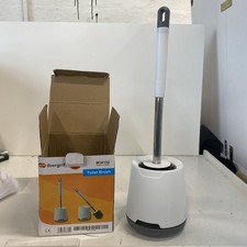 Ibergrif M34152 Silicone Toilet Brush & Quick Drying Holder Set Bathroom