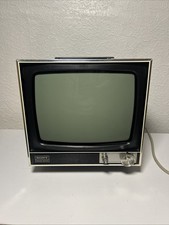 Vintage Sony Solid State TV-110 UK Portable Black and White TV - Original Box