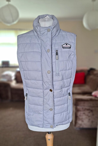 Superdry grey quilted puffer - grey,