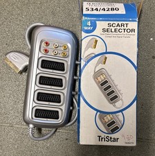 4 Way Switchable SCART Switch - Retro Gaming - Playstation Nintendo SNES Sega