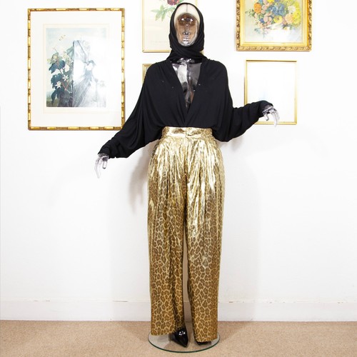 Vintage 1980s gold lamé silk - 1980s,