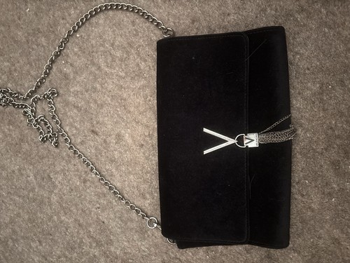 Black velvet clutch - clutch, bag
