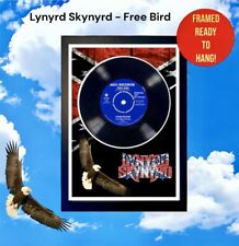 Lynyrd Skynyrd 'Free Bird' Framed 7" Vinyl Single Record, 70s Music Wall Art