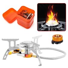Portable Compact Gas-Burner Fishing Outdoor Cooking Camping Picnic Stove+adapter