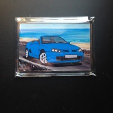 MG TF clear rigid plastic fridge magnet British Vintage classic cars