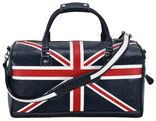 Union jack duffle leather - leather, bag