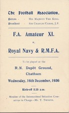 FA Amateur X1 v Royal Navy