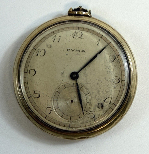 Vtg cyma jewel swiss pocket - cyma,