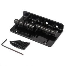 Black Metal Fixed 4String Vintage Style Bass Bridge For Electric Bass Guitar