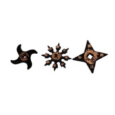 Rubber NInja Stars Set Of 3