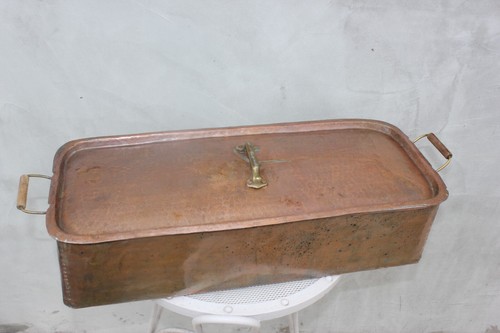 French copper fish poacher - french,